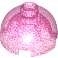 Lego Brick Round 2 x 2 Dome Top, Hollow Stud / Opal Trans-Dark Pink