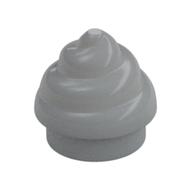 Lego Plate Round 1 x 1 Swirled Top / Poo / Light Bluish Gray