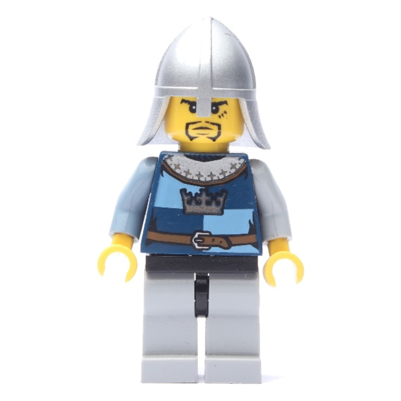 Lego Knight, Dark Blue, Helmet, Goatee Beard