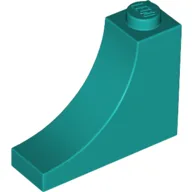 Brick Curved 1 x 3 x 2 Inverted [Inside Bow] / Dark Turquoise
