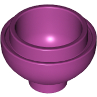 Lego Brick Round 2 x 2 Dome Bottom [Open Stud] / Magenta
