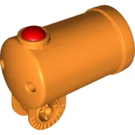 Duplo Cannon, Shooting with Axle Hole and Red Firing Button / Orange