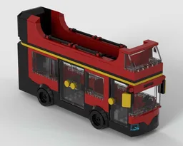 Red Double-Decker Sightseeing Bus Modification