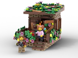 Forest hiking hut