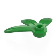 Lego Plant, Round 3 x 3 - 3 Leaves / Bright Green