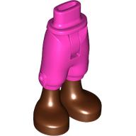 Lego Minidoll Hips and Cropped Trousers with Reddish Brown Boots print / Dark Pink