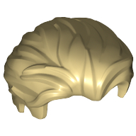Lego Hair Swept Back with Slight Widow's Peak and Short Side Burns [Plain] / Tan