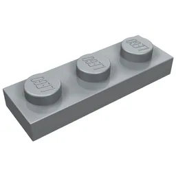 Plate 1 x 3 / Pearl Light Gray