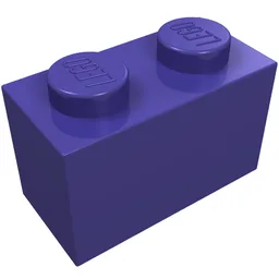Brick 1 x 2 / Dark Purple