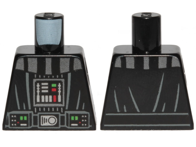 Lego Torso SW Darth Vader Armor, Robe and Back Pattern