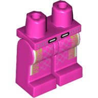 Lego Hips and Dark Pink Legs with Lime Decorations Print / Dark Pink