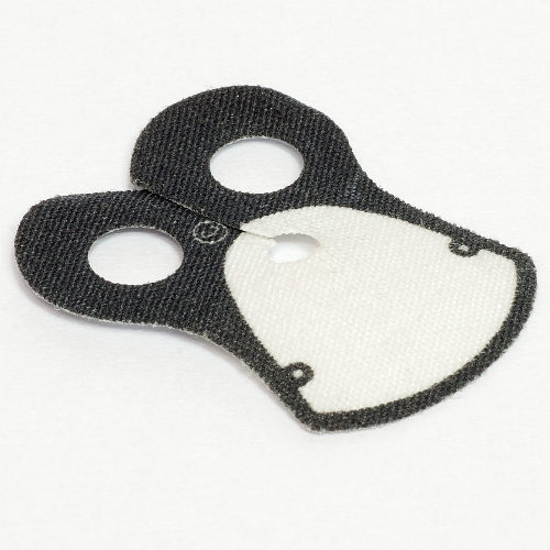 Lego Neckwear Cape, Pauldron with Black Neck and 2 Black Circles Print / White