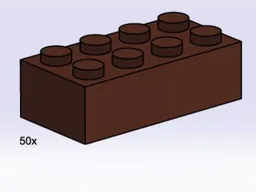 2 x 4 Brown Bricks
