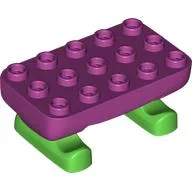 Feet Bright Green Pattern with 3 x 5 Plate / Magenta