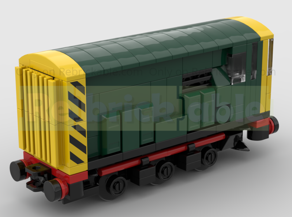 Lego 4-Wide Class 08 Shunter Locomotive In BR Green Livery