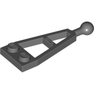 Lego Plate Special 1 x 2 with Long Towball / Dark Bluish Gray