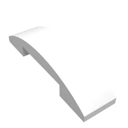 Brick Curved 4 x 1 Double, No Studs / White