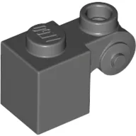 Brick Special 1 x 1 with Scroll with Open Stud / Dark Bluish Gray