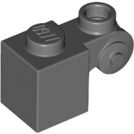 Lego Brick Special 1 x 1 with Scroll with Open Stud / Dark Bluish Gray