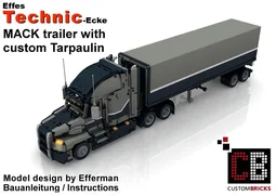 Custom 42028 Flatbed trailer with tarpaulin