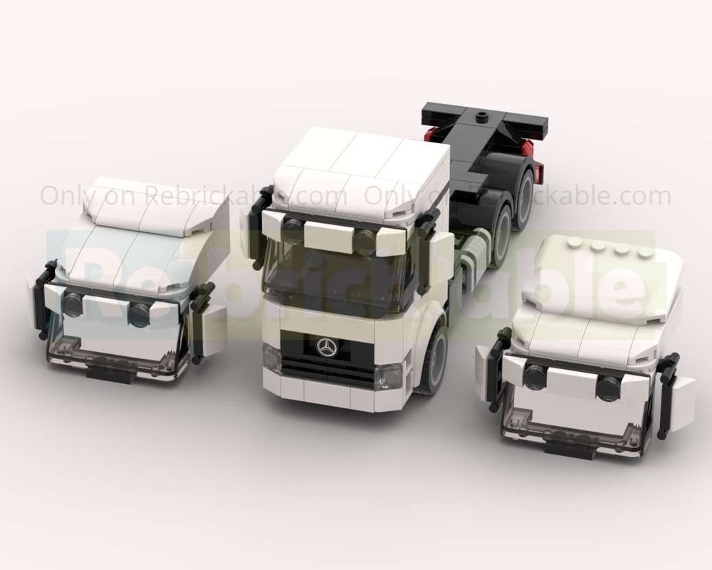 Lego 6W Mercedes Actros/Atego/Arocs/Axor 6x4 Flatbed Truck