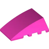 Brick Wedged, Curved 4 x 4 No Top Studs / Dark Pink