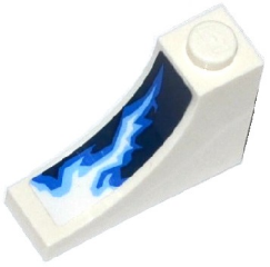 Lego Arch 1 x 3 x 2 Inverted with Lightning Pattern Model Left Side (Sticker) - Set 70602