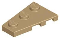 Wedge Plate 3 x 2 Left / Dark Tan