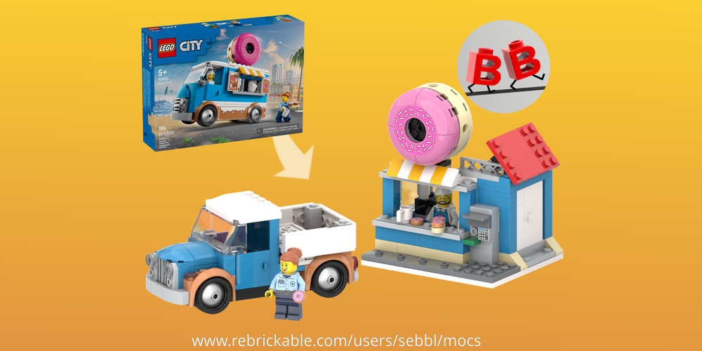 Lego 60452: Donut Shop with ATM and Vintage Truck