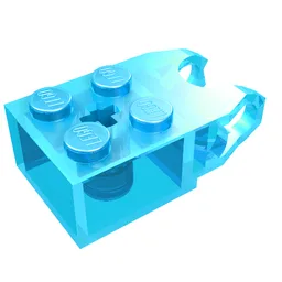 Technic Brick Special 2 x 2 with Ball Socket Wide and Axle Hole / Trans-Light Blue
