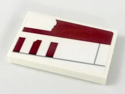Tile 2 x 3 with X-wing Red Three (Biggs Darklighter) Signs Pattern Model Right Side (Sticker) - Set 75218