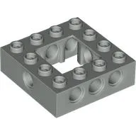 Technic Brick 4 x 4 with 2 x 2 Opening / Light Gray