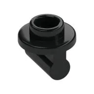 Plate Special Round 1 x 1 with Hollow Stud and Bar on Underside - Long Space / Black