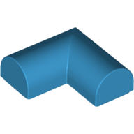 Lego Brick Curved 2 x 2 x 2/3 Double, Corner, No Studs / Dark Azure