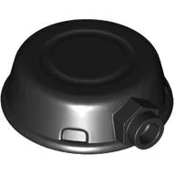 Helmet, Disk Shape with Stud on Front / Black
