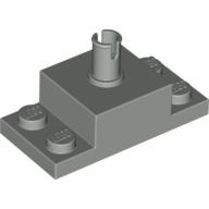Lego Brick Special 2 x 4, with 2 x 2 Brick with Top Pin and 1 x 2 Side Plates / Light Gray