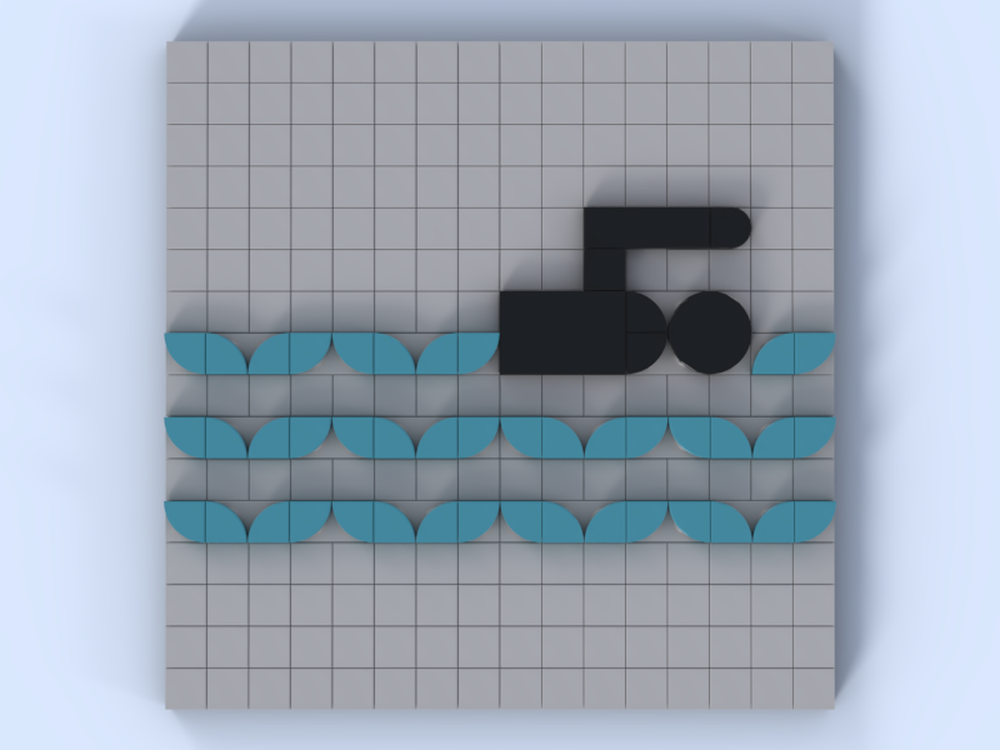 Lego Sign for Swimming