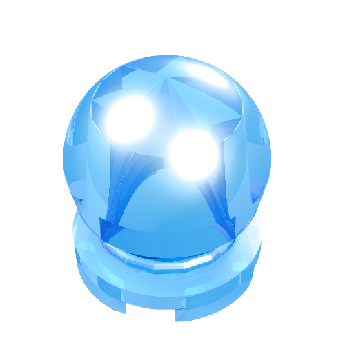 Lego Equipment Crystal Ball Globe 2 x 2 x 2 / Trans-Medium Blue