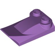 Lego Brick Wedged, Curved 2 x 3 x 2/3 Two Studs, Wing End / Medium Lavender