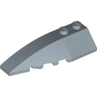 Brick Wedged, Curved 6 x 2 Left, Inner Ridges / Sand Blue