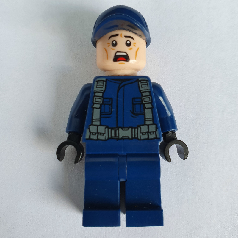 Lego Guard in Dark Blue Cap, Scared