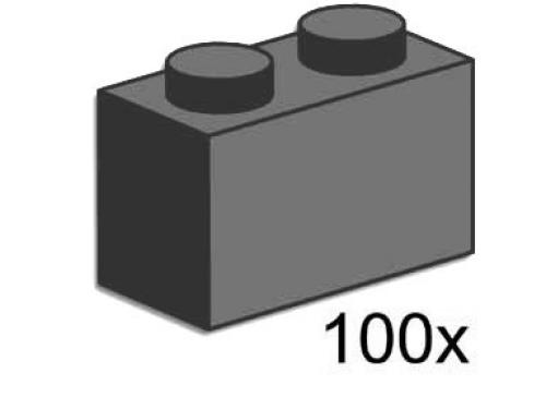 Lego 1 x 2 Brick Dark Gray