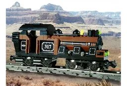 Large Train Engine Brown