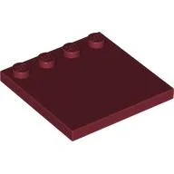 Plate Special 4 x 4, Studs on One Edge Plain] / Dark Red