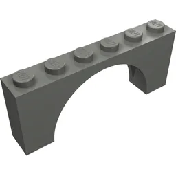 Brick Arch 1 x 6 x 2 - Very Thin Top without Reinforced Underside / Dark Bluish Gray
