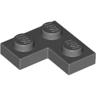 Plate 2 x 2 Corner / Dark Bluish Gray