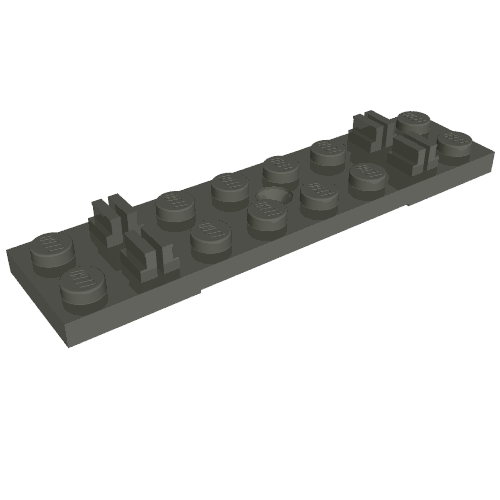 Lego Train Track Sleeper Plate 2 x 8 without Cable Grooves / Dark Gray