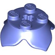 Lego Plant, Leaves, Round 2 x 2 x 2/3 with + Axle Hole and 4 Leaf Extensions / Blue Violet