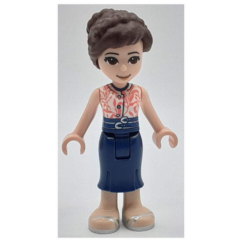 Lego June - White Top, Dark Blue Skirt