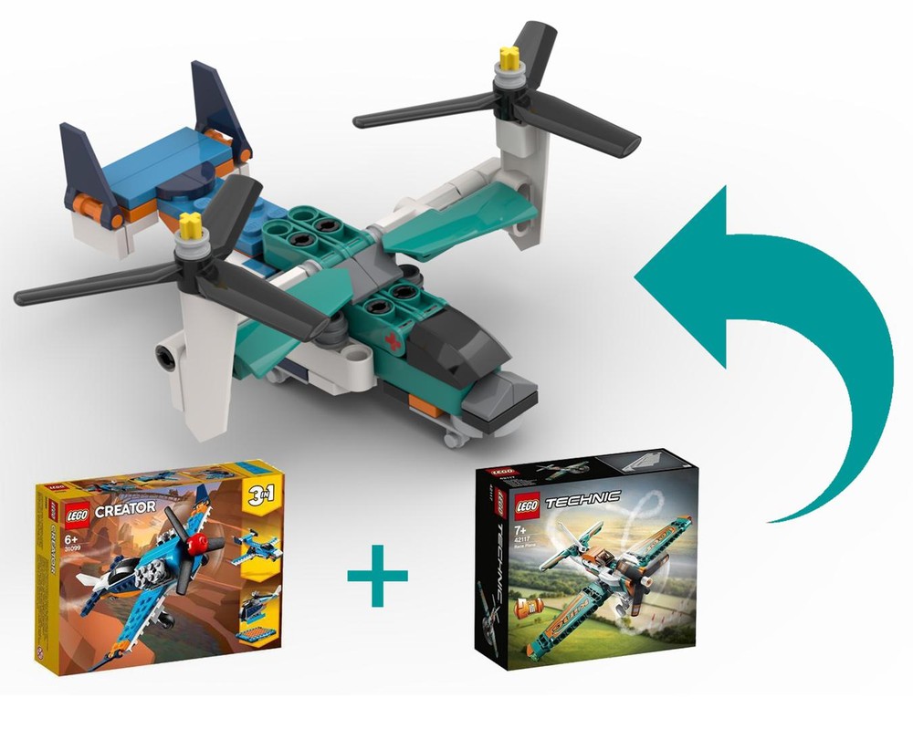 Lego 42117+31099 Bell-Boeing V-22 Osprey v2.0 REVIEWED VERSION